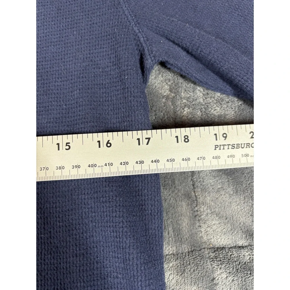 Polo Ralph Lauren Mens Navy Blue Waffle Knit Polo Bear Thermal Sleep Shirt M‎